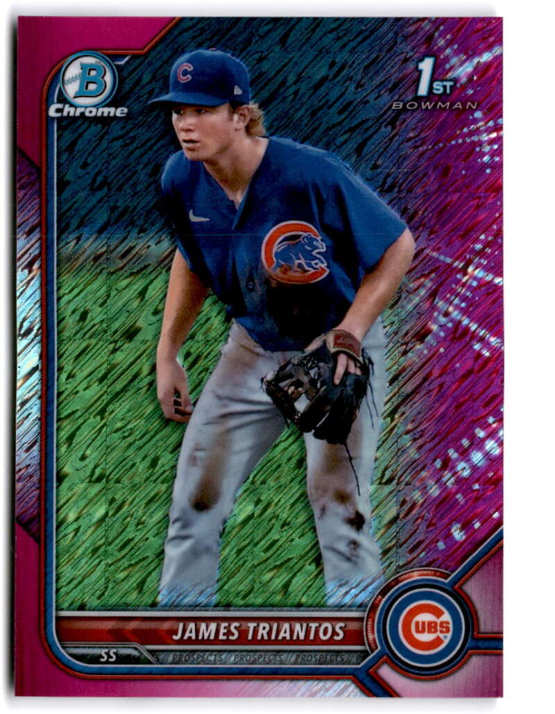 2022 Bowman Chrome Prospects Refractor Fuchsia Shimmer