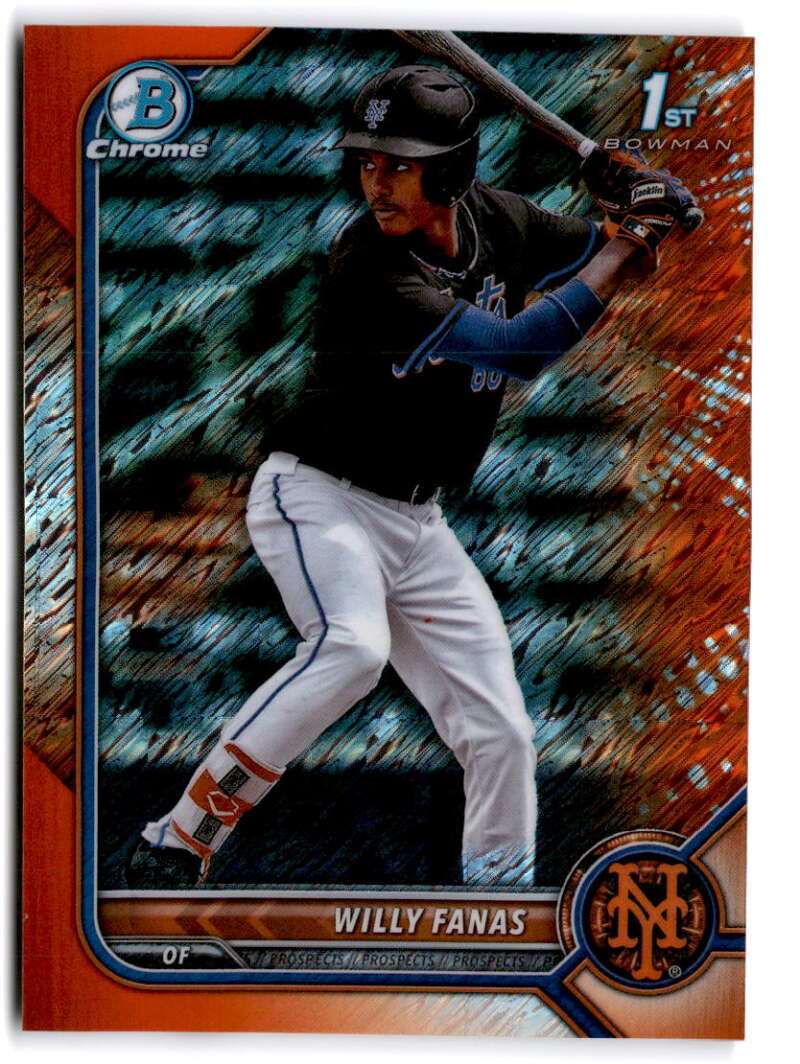 2022 Bowman Chrome Prospects Refractor Orange Shimmer