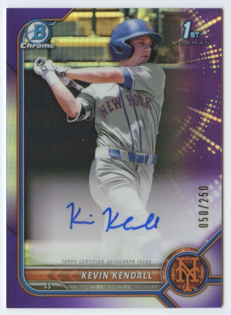 2022 Bowman Chrome Prospect Autograph Refractor Purple