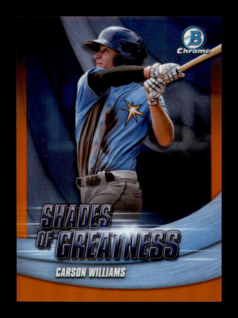 2022 Bowman Chrome Shades of Greatness Refractor Orange