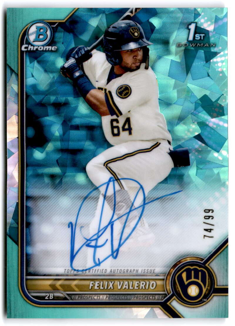 2022 Bowman Chrome Prospects Sapphire Edition Autograph Aqua