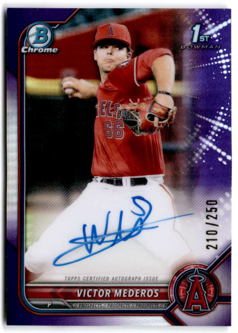 2022 Bowman Draft Chrome Draft Pick Autograph Refractor Purple