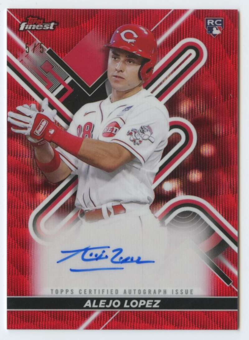 2022 Topps Finest Autograph Refractor Red Wave