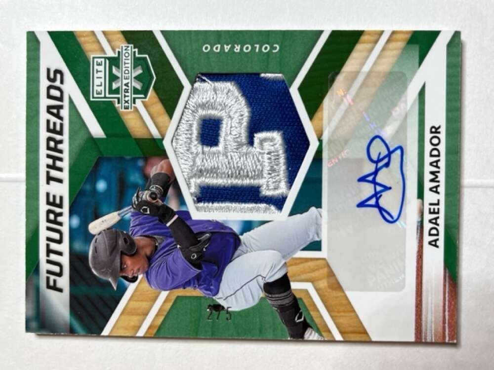 2022 Panini Elite Extra Edition Future Threads Signatures Emerald