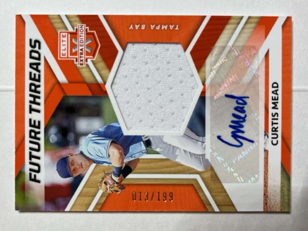 2022 Panini Elite Extra Edition Future Threads Signatures Orange