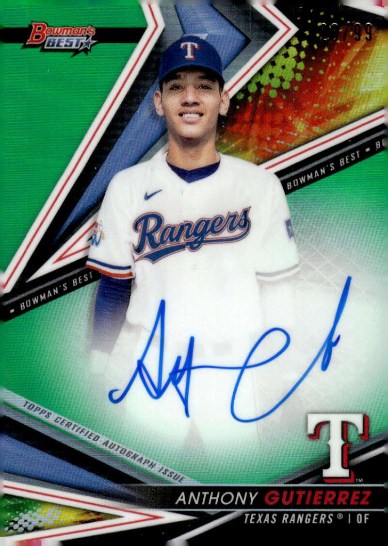 2022 Bowman's Best  Autograph Refractor Green