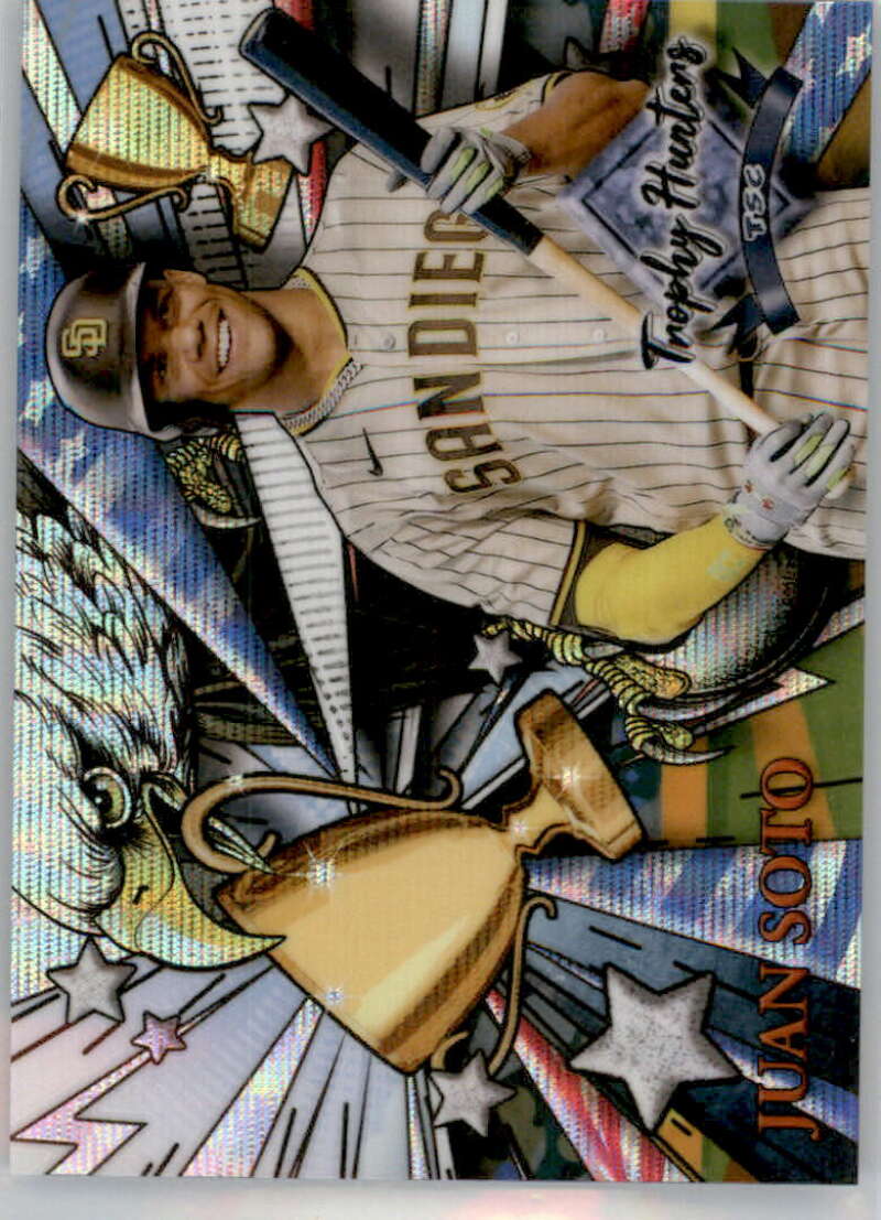 2022 Topps Stadium Club Chrome Trophy Hunters Refractor Wave