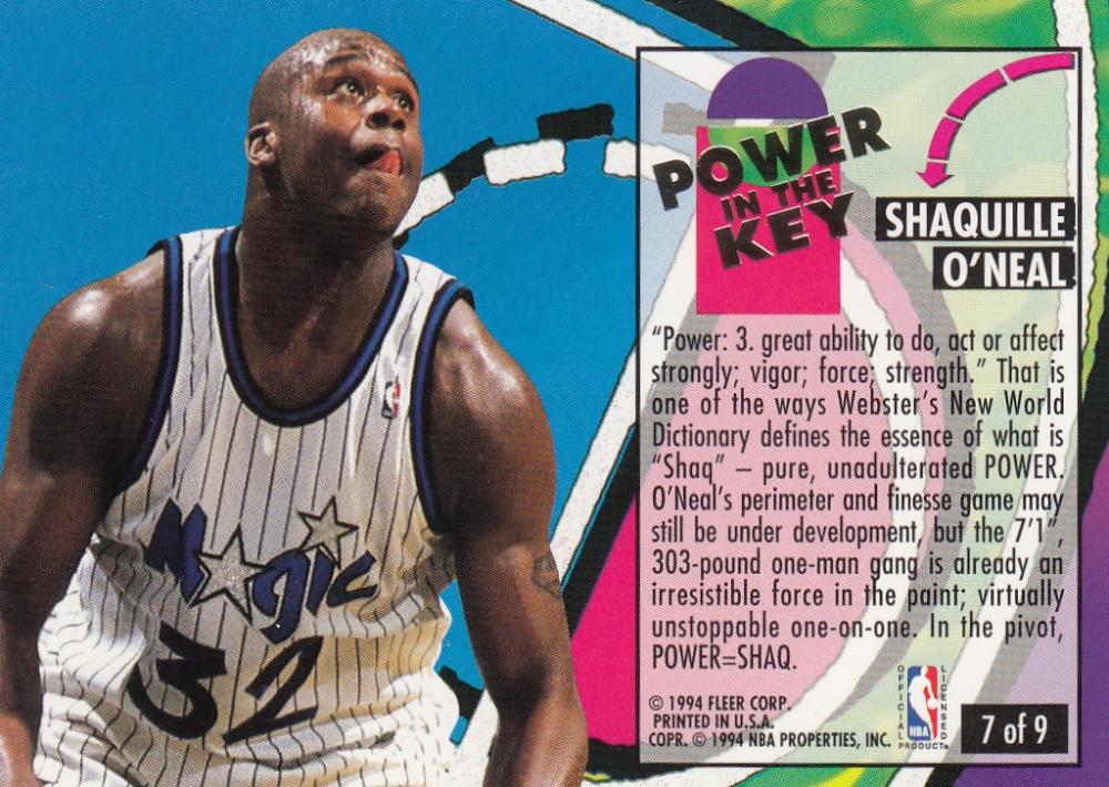 1993-94 Fleer Ultra Power in the Key Basketball Checklist