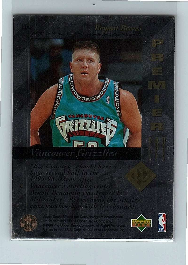 Vancouver Grizzlies Bryant Reeves Big Country signature shirt