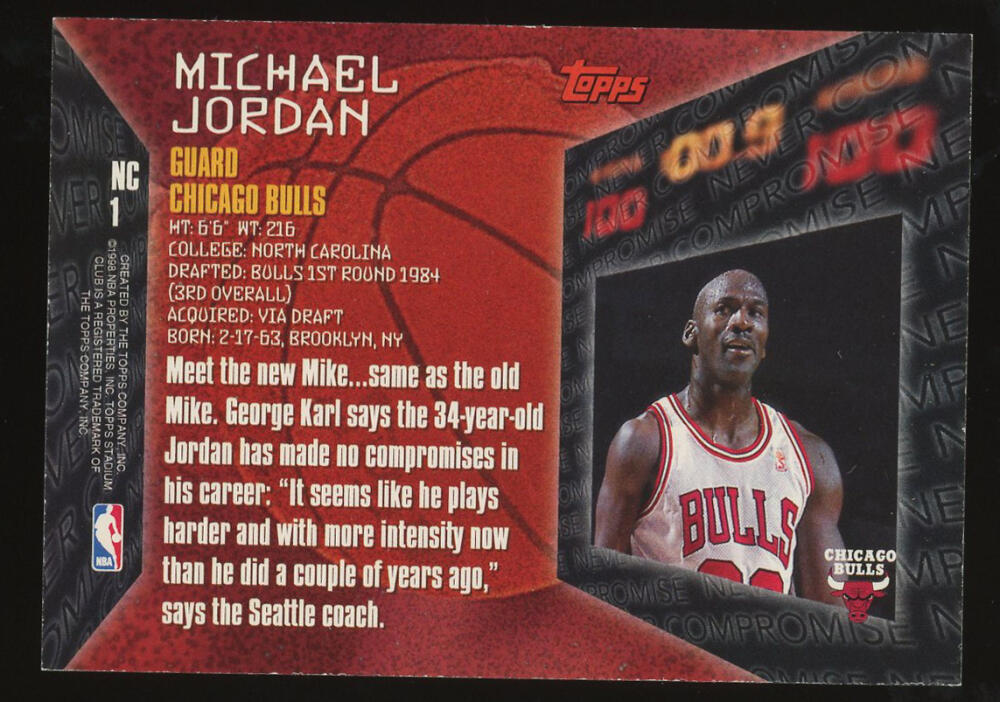 1997-98 Topps Stadium Club Never Compromise Basketball Checklist | New ...