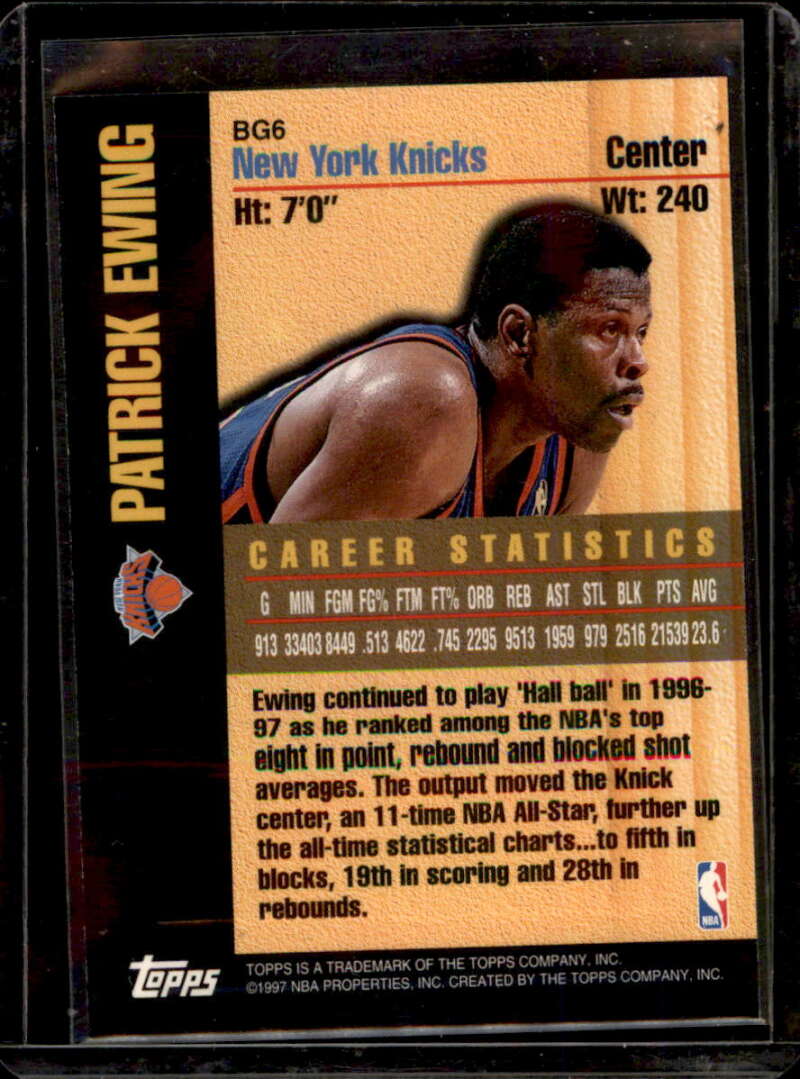 1997-98 Topps Bound for Glory Basketball Checklist | Ultimate