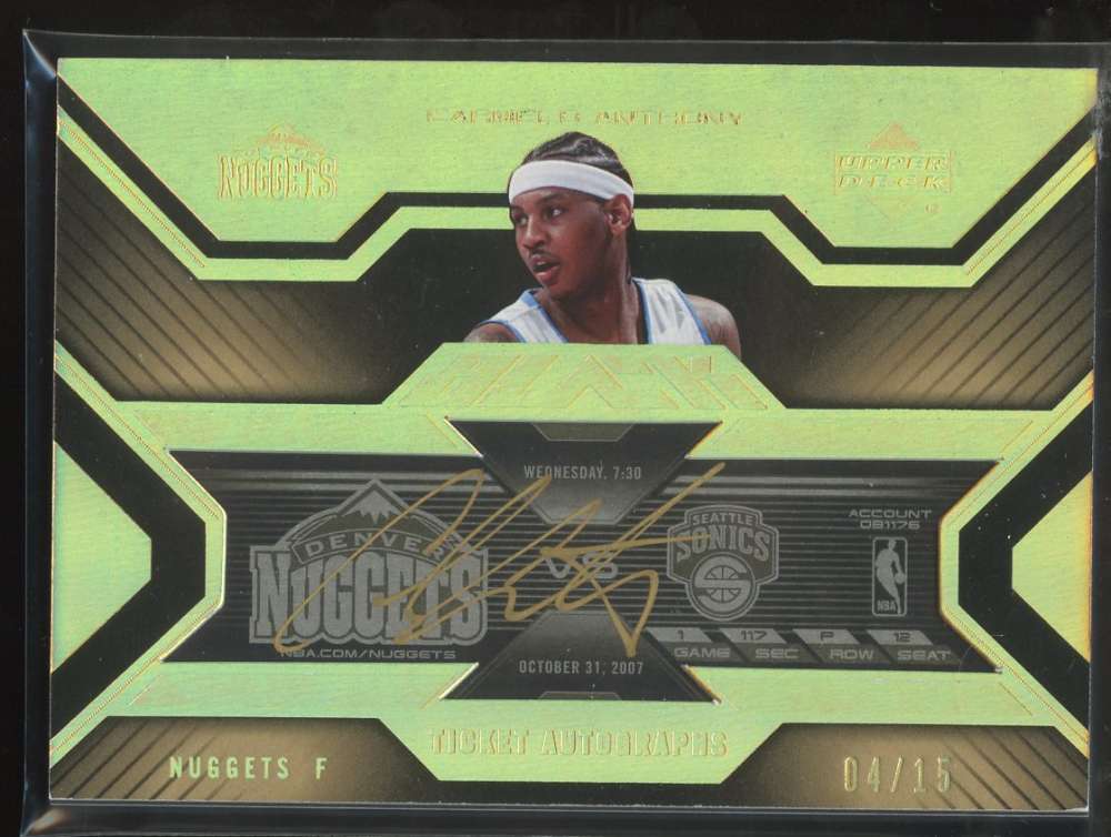 2007-08 UD Black Ticket Autographs Gold