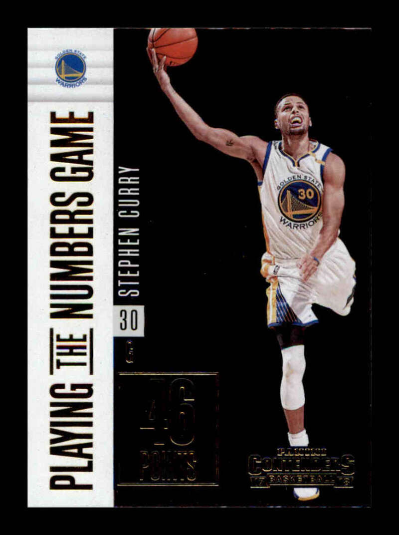 2017-18 PANINI CONTENDERS PLAYING THE NUMBERS GAME #2 STEPHEN CURRY  GOLDEN STATE WARRIORS