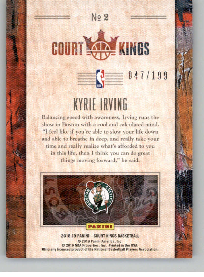 2018-19 Panini Court Kings Portraits Basketball Checklist