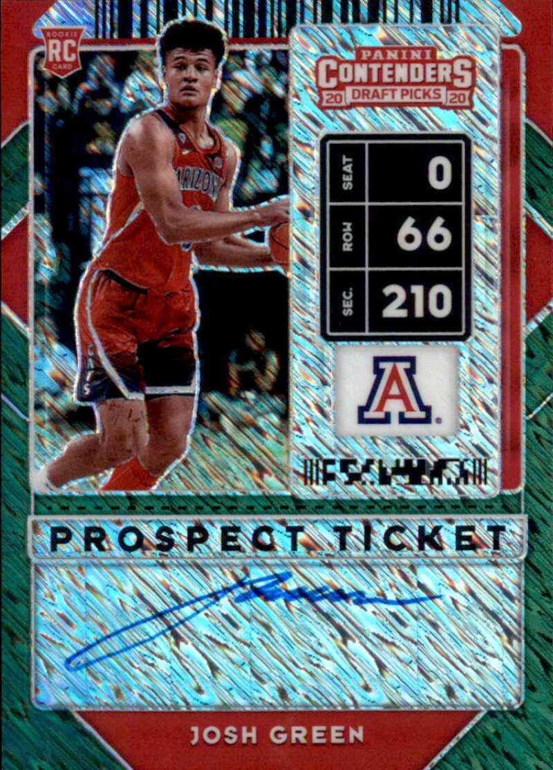 2020-21 Panini Contenders Draft Picks Prospect Ticket Premium RPS Edition Autographs Green Shimmer