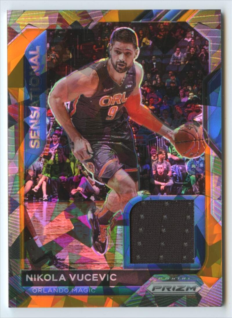 2020-21 Panini Prizm Sensational Swatches Prizms Orange Ice