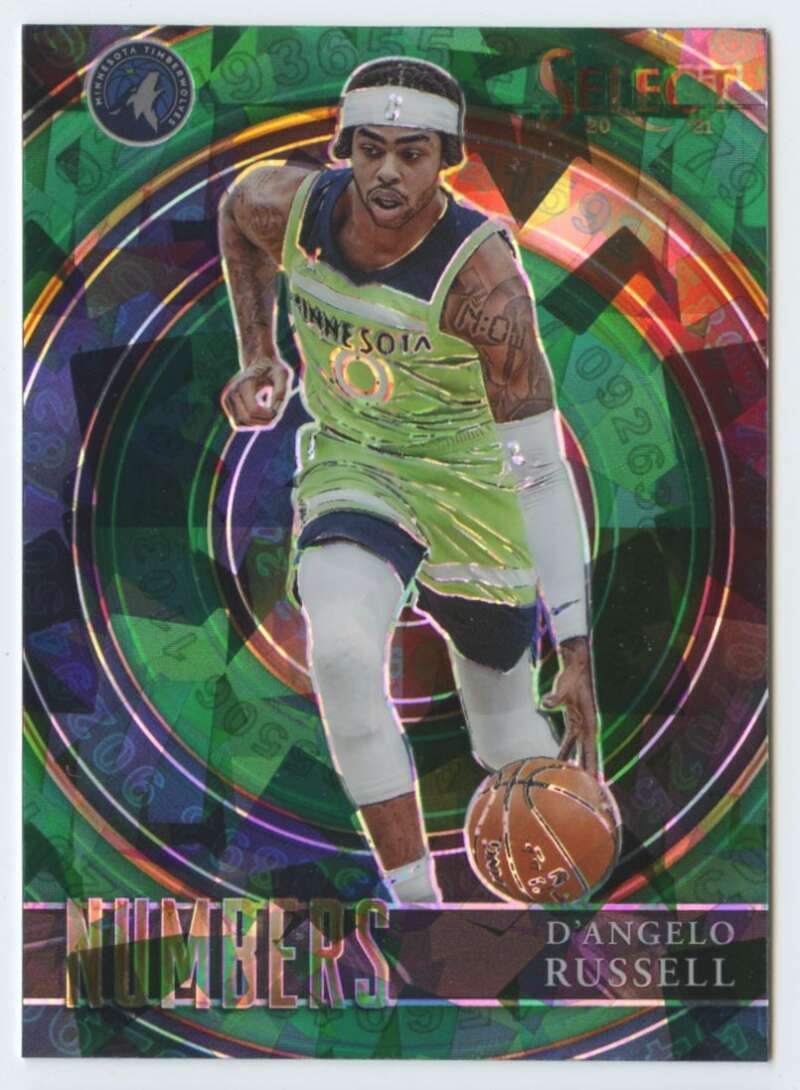 2020-21 Panini Select Numbers Green