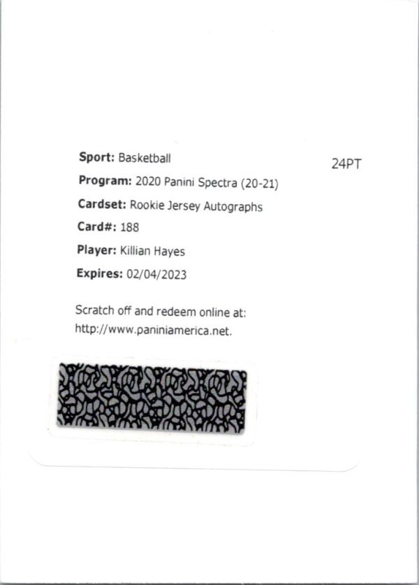 2020-21 Panini Spectra Rookie Jersey Autographs