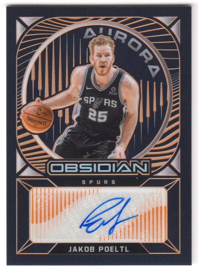 2020-21 Panini Obsidian Aurora Autographs Electric Etch Orange