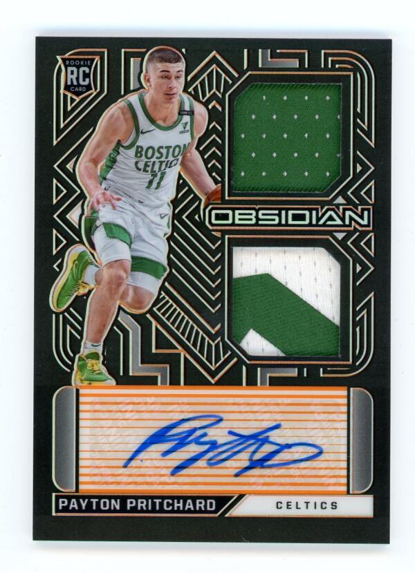 2020-21 Panini Obsidian Rookie Jersey Autographs Electric Etch Green