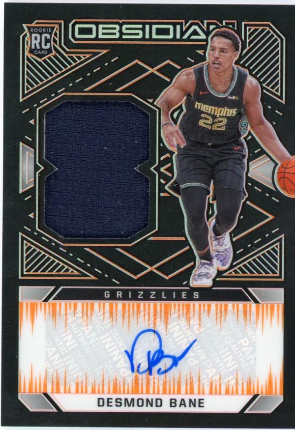 2020-21 Panini Obsidian Rookie Jersey Autographs Electric Etch Orange