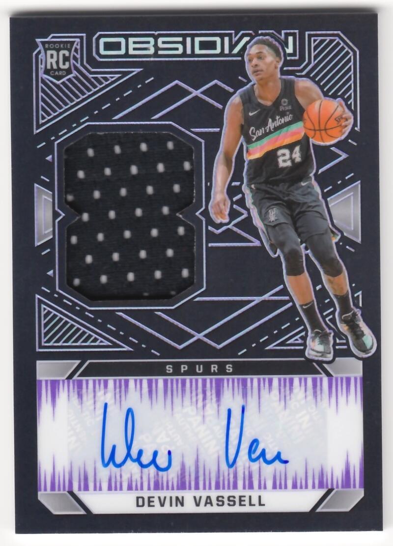 2020-21 Panini Obsidian Rookie Jersey Autographs Electric Etch Purple