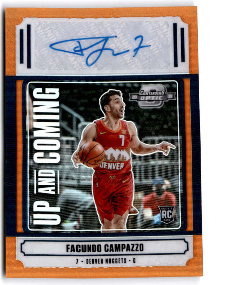 2020-21 Panini Contenders Optic Up and Coming Autographs Orange