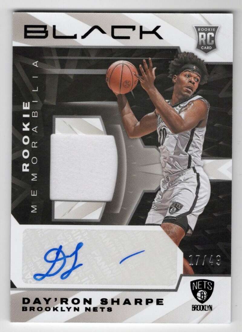 2021-22 Panini Black Rookie Memorabilia Autographs