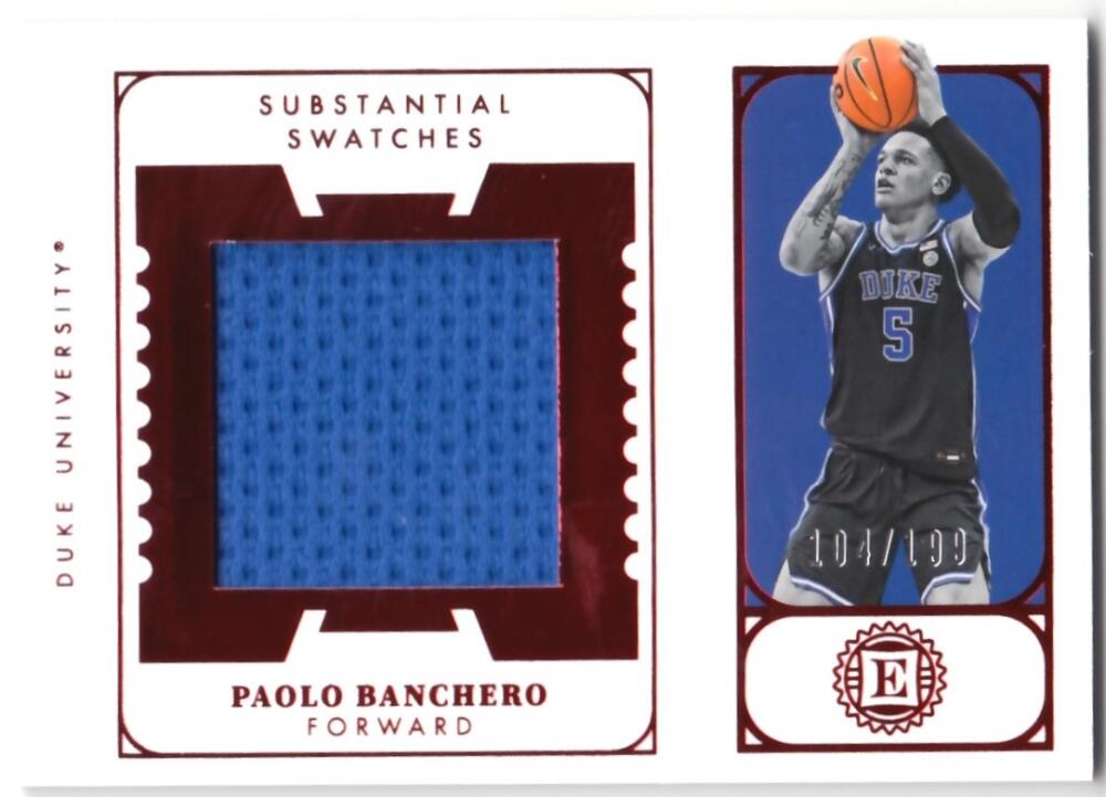 2022-23 Panini Chronicles Draft Picks Encased Substantial Rookie Swatches Red