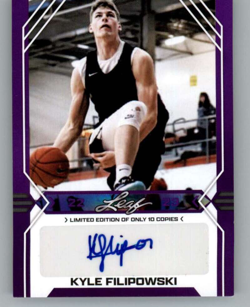 2022-23 Leaf Draft Autographs Purple