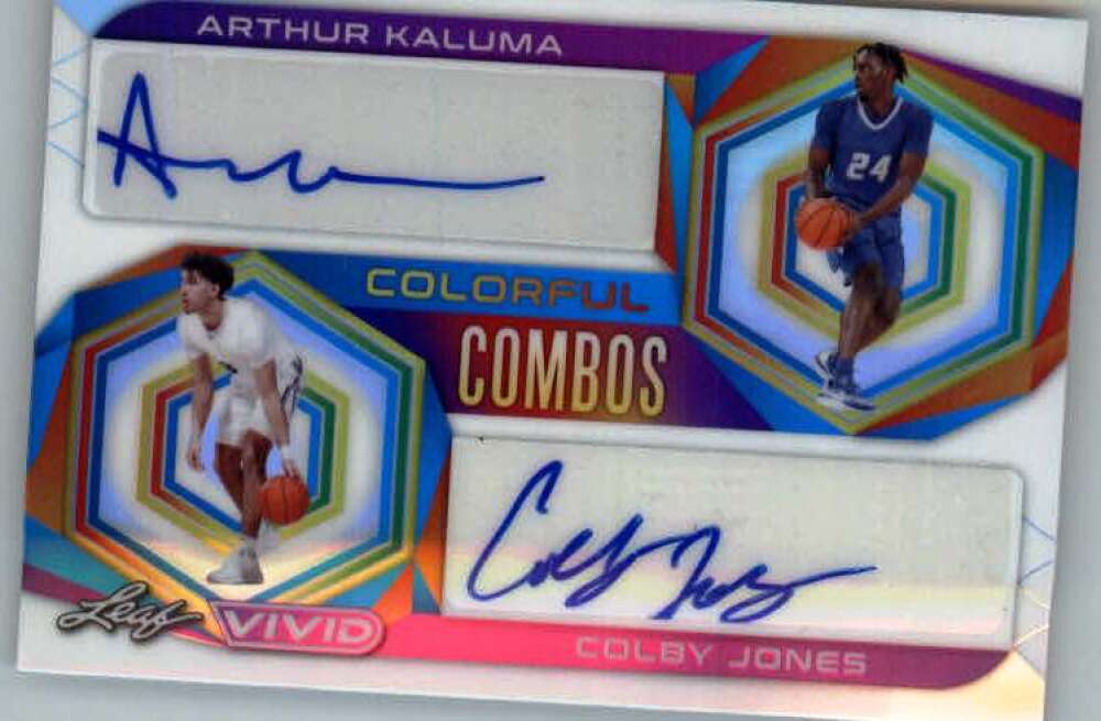 2022-23 Leaf Vivid Colorful Combos Dual Autographs White