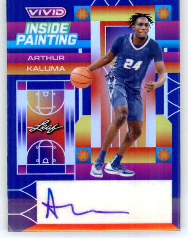 2022-23 Leaf Vivid Inside Painting Autographs Navy Blue