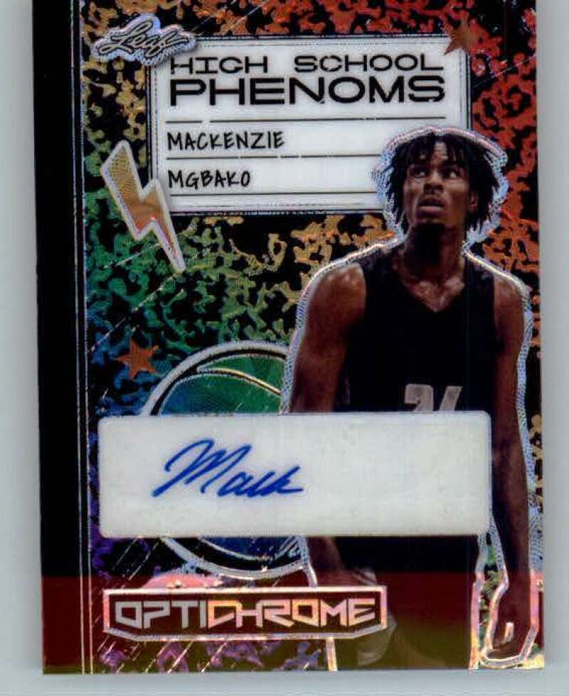 2022-23 Leaf Optichrome High School Phenoms Prismatic Autographs Rainbow