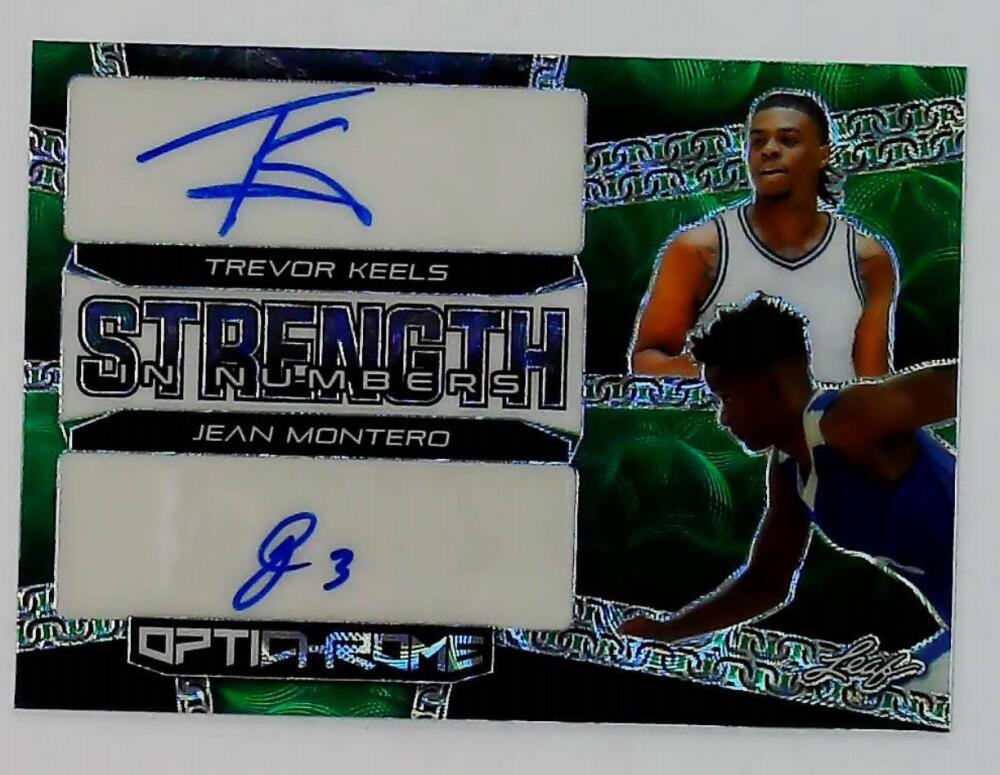 2022-23 Leaf Optichrome Strength in Number's Prismatic Dual Autographs Green