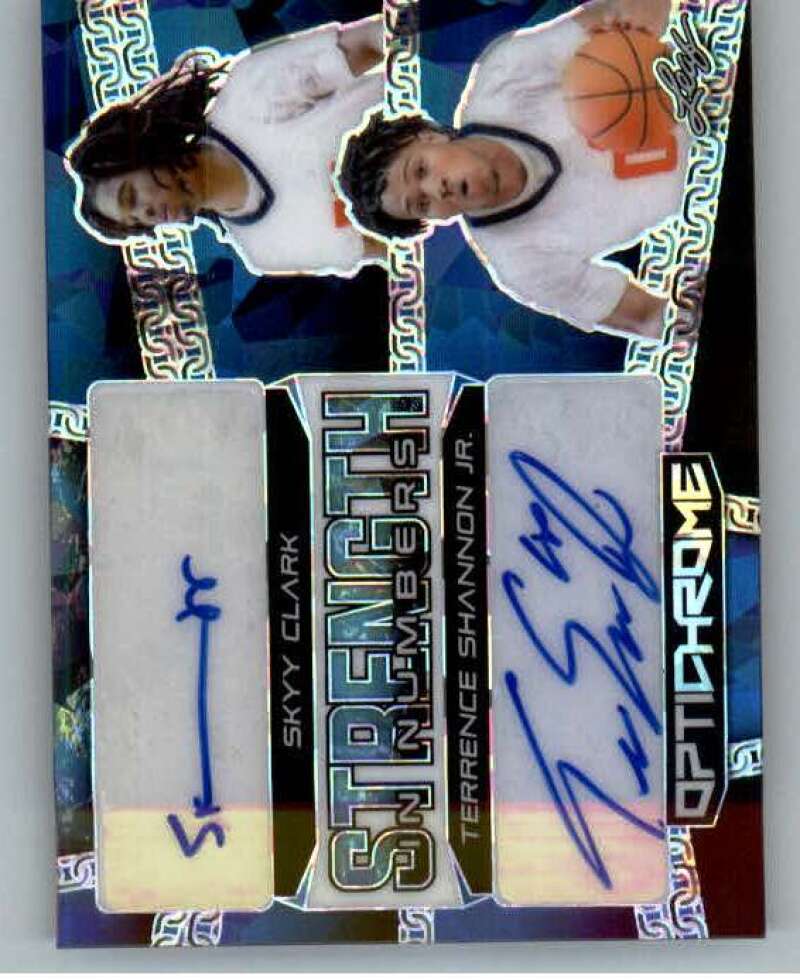 2022-23 Leaf Optichrome Strength in Number's Crystal Dual Autographs Blue