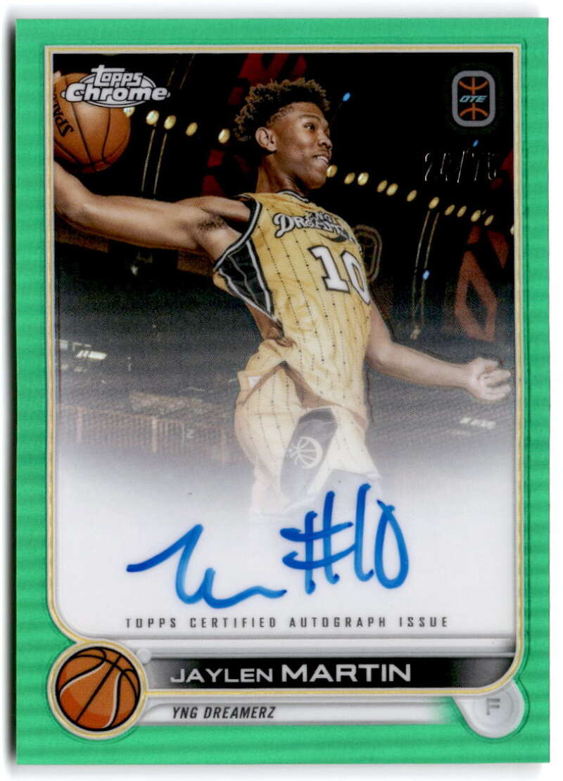 2022-23 Topps Chrome Overtime Elite Autograph Refractor Green