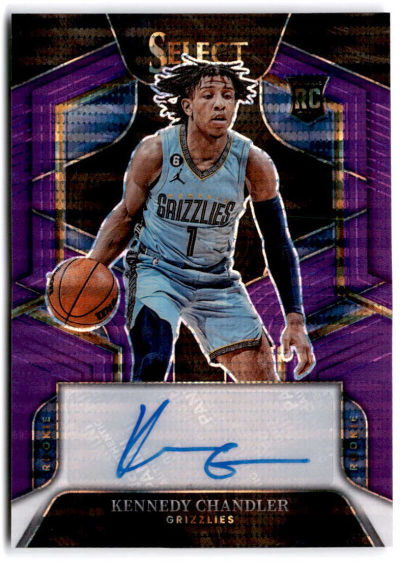 2022-23 Panini Select Rookie Signatures Neon Purple Pulsar Prizms FOTL