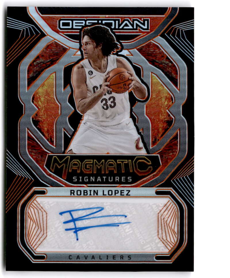 2022-23 Panini Obsidian Magmatic Signatures Electric Etch Orange