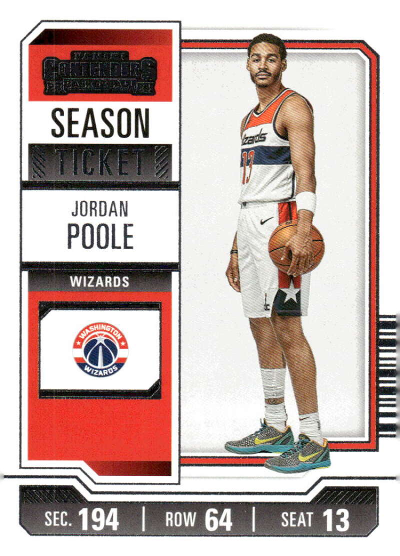 2023-24 Panini Contenders Season Ticket Retail #21 Jordan Poole NM-MT Wizards