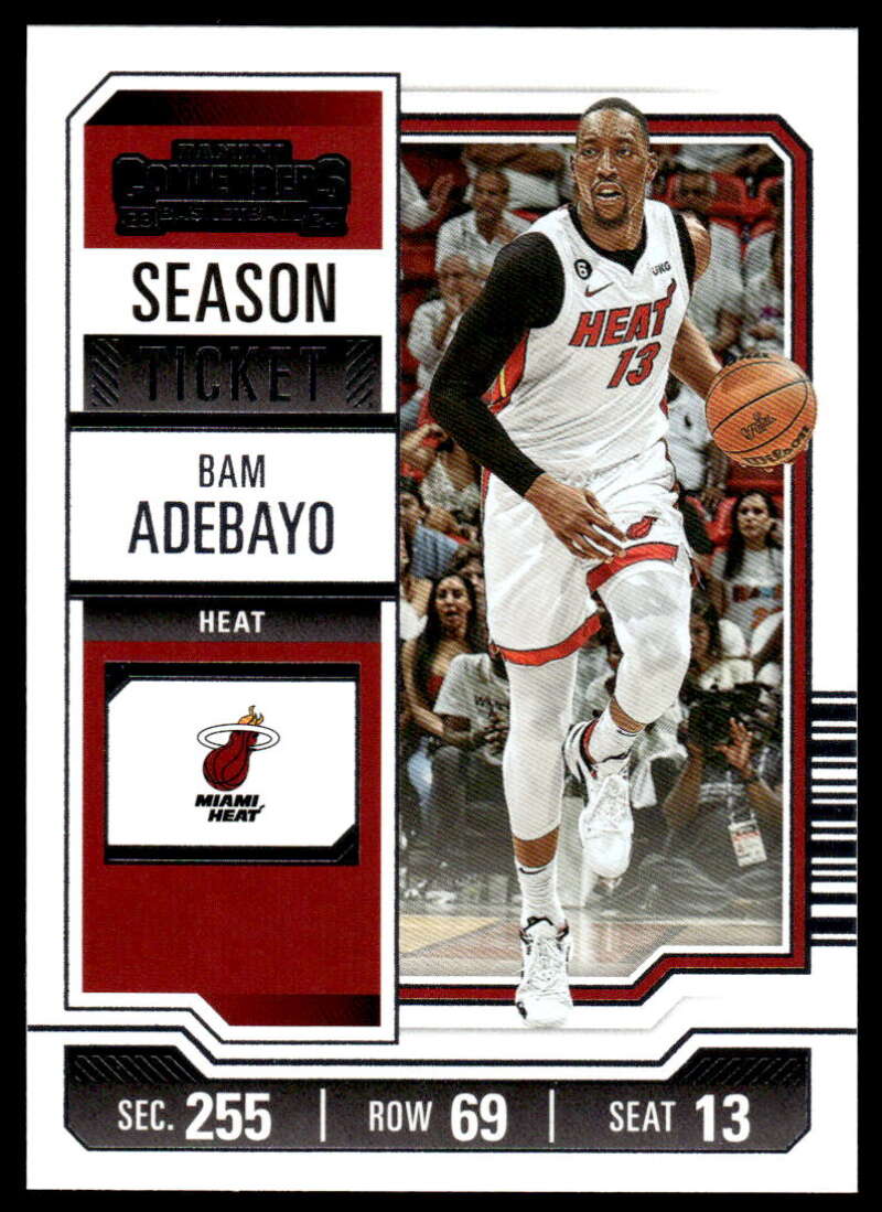 2023-24 Panini Contenders Season Ticket Retail #78 Bam Adebayo NM-MT Heat