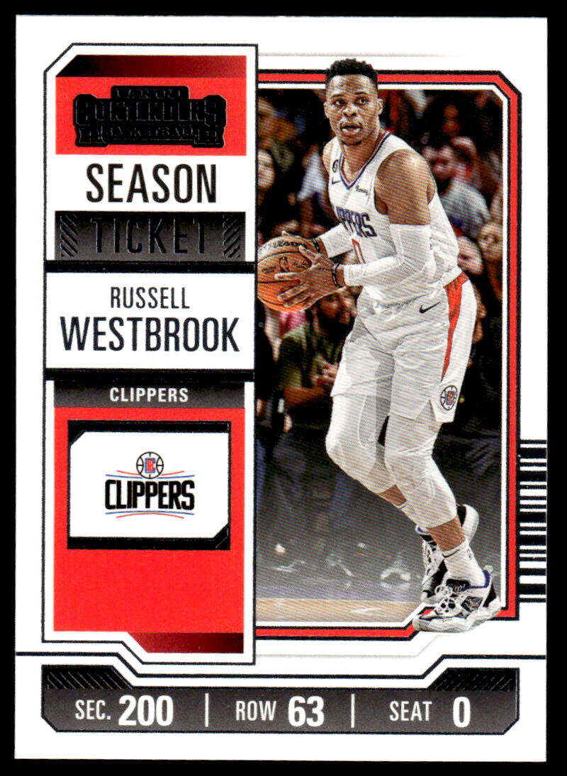 2023-24 Panini Contenders Season Ticket Retail #86 Russell Westbrook NM-MT Clippers