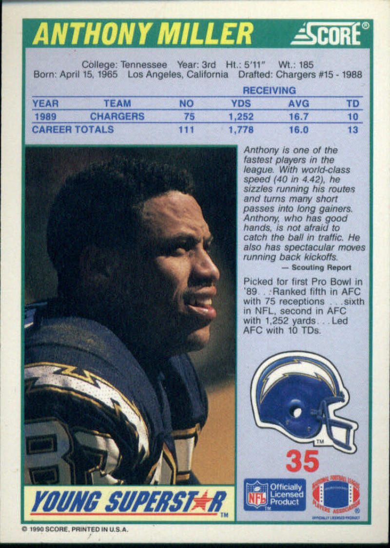 1990 SCORE YOUNG SUPERSTARS ROBERT CLARK DETROIT LIONS #39