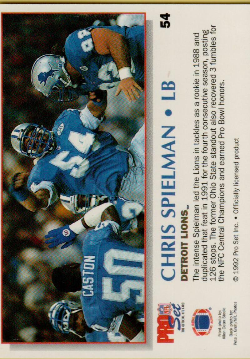 : 1994 Topps # 185 Chris Spielman Detroit Lions