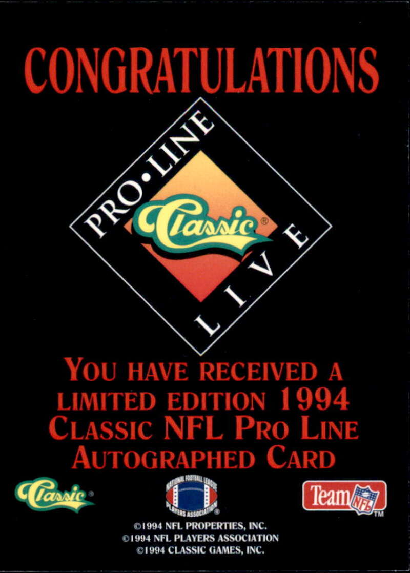 1994 Classic Pro Line Live - Preview #PL3 - Steve Young