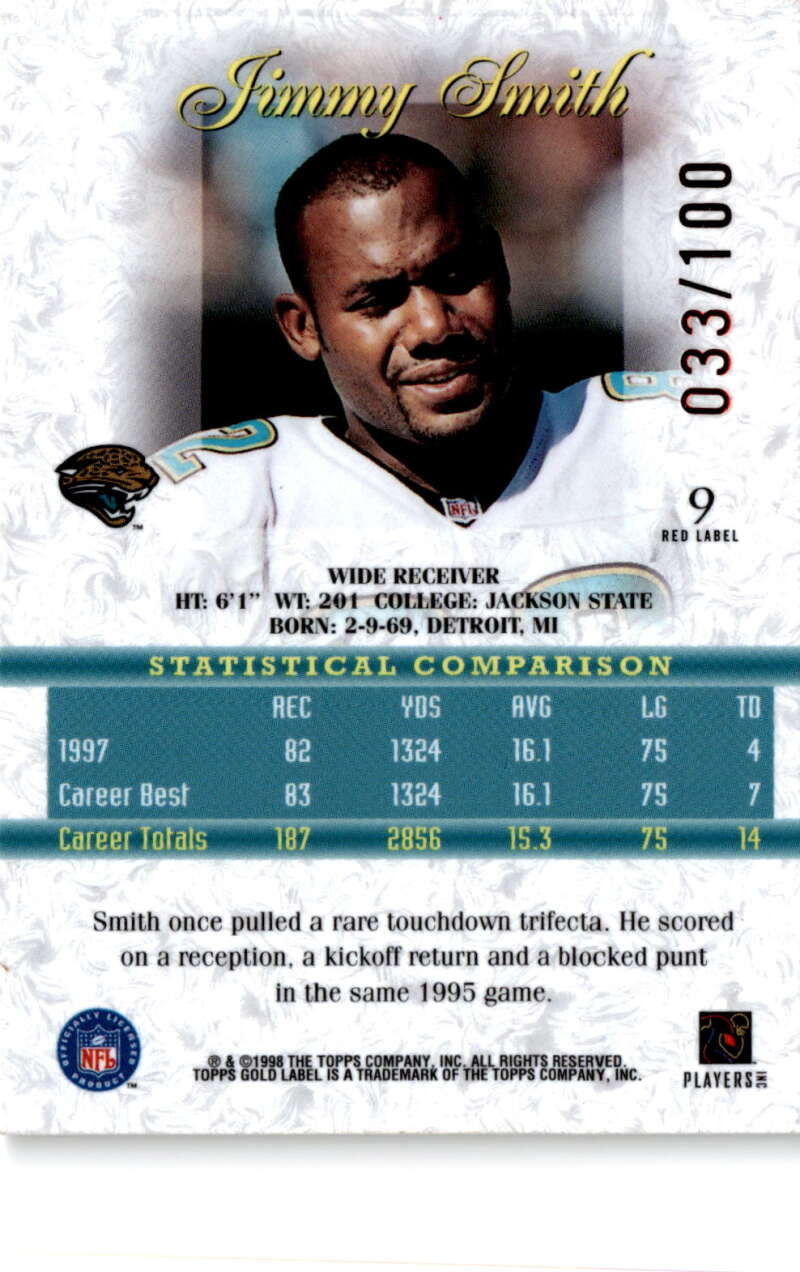 1998 Topps Gold Label Black Class 1 Jeff Blake #56 Bengals