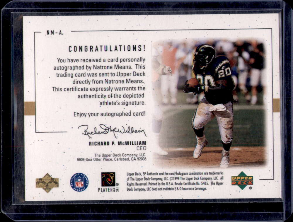 Shannon Sharpe 1999 SP Authentic Player's Ink Green #SSA