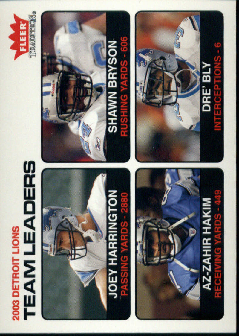 Vintage Autographed 2003 Topps Detroit Lions Cards: Joey 