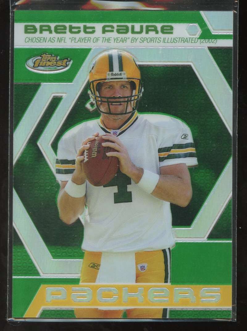 2006 Topps Finest Brett Favre Finest Moments Green Refractors