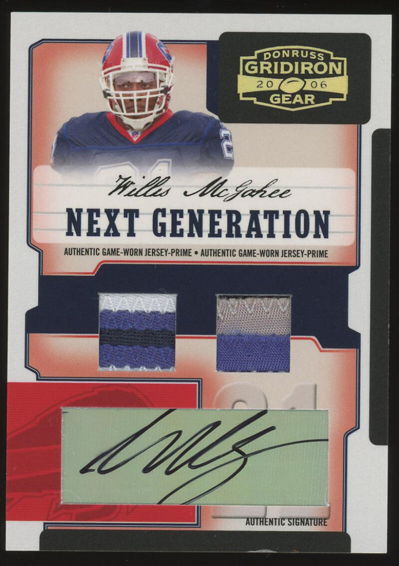 2006 Donruss Gridiron Gear Next Generation Jerseys Combos Prime Autographs