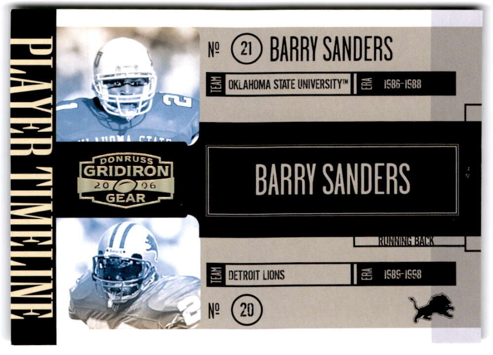 2006 Donruss Gridiron Gear Player Timeline HoloGold